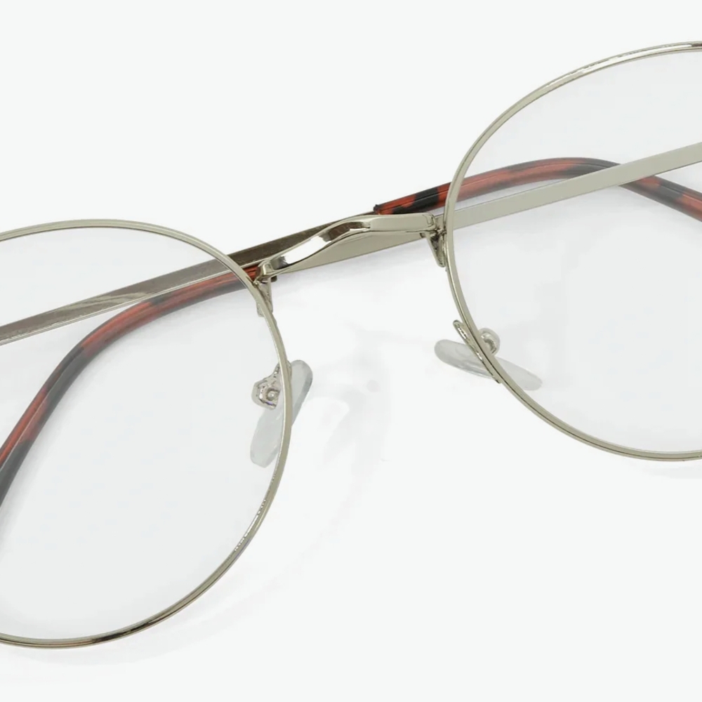 Chic Silver Metal Frame Glasses